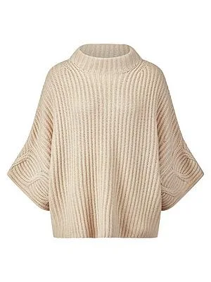 Pullover 3/4-Arm aus Schurwolle und Kaschmir include beige