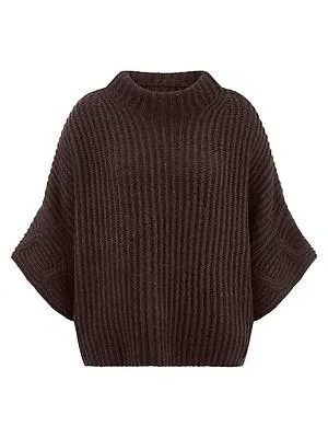 Pullover 3/4-Arm aus Schurwolle und Kaschmir include braun