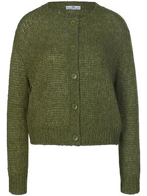 Strickjacke überschnittener Schulter Peter Hahn grün