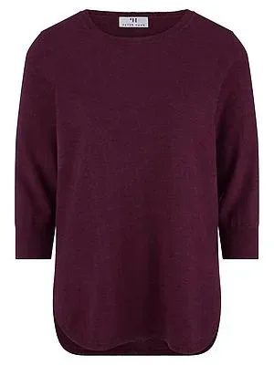 Rundhals-Pullover aus Seide und Kaschmir Peter Hahn lila