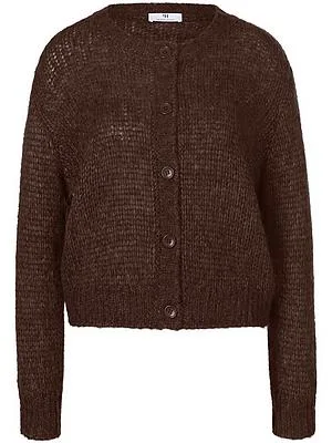 Strickjacke überschnittener Schulter Peter Hahn braun