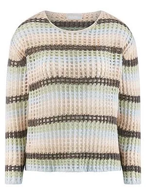 Rundhals-Pullover Kaschmir include multicolor