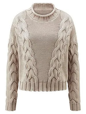 Pullover Stehkragen Peter Hahn beige