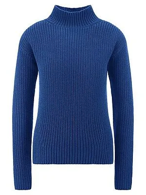 Pullover Stehkragen Peter Hahn blau