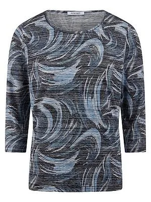 Rundhals-Shirt 3/4-Arm Peter Hahn blau
