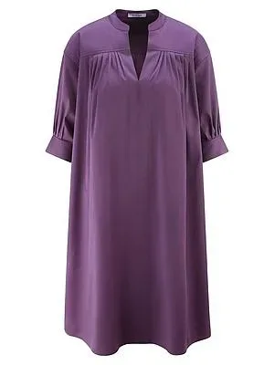 Kleid überschnittener Schulter Peter Hahn lila