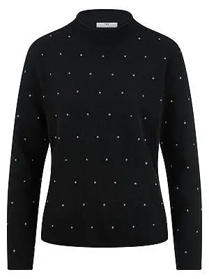 Pullover Stehkragen Peter Hahn schwarz