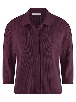 Strickjacke 3/4-Arm Peter Hahn lila