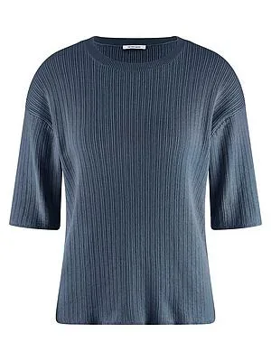 Rundhals-Pullover aus 100% SUPIMA-Baumwolle Peter Hahn blau