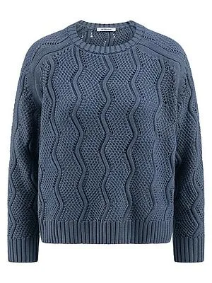 Rundhals-Pullover aus 100% SUPIMA-Baumwolle Peter Hahn blau