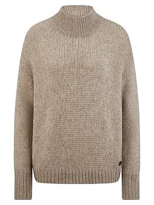 Pullover Stehbundkragen Inkadoro beige