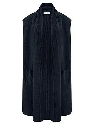 Long-Strickweste Peter Hahn blau