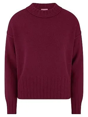 Rundhals-Pullover aus Schurwolle und Kaschmir Peter Hahn rot