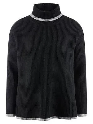 Rollkragen-Pullover Kaschmir Peter Hahn schwarz