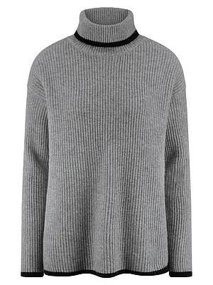 Rollkragen-Pullover Kaschmir Peter Hahn grau
