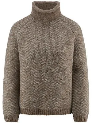 Pullover Stehkragen Fadenmeister Berlin beige