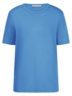 Kurzes Rundhals-Schlafshirt Hautnah blau
