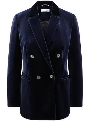 Samt-Blazer Fadenmeister Berlin blau