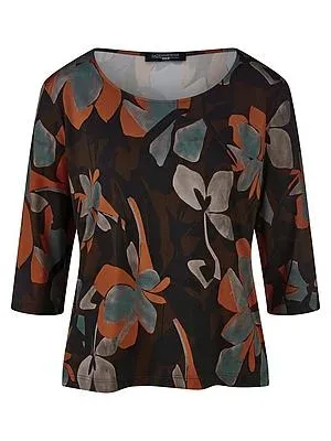 Rundhals-Shirt 3/4-Arm Fadenmeister Berlin braun