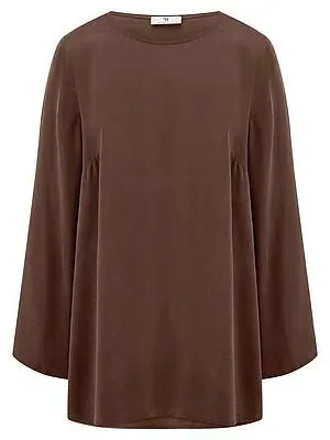 Long-Bluse zum Schlupfen Peter Hahn braun