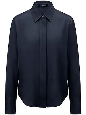 Bluse Seide Fadenmeister Berlin blau