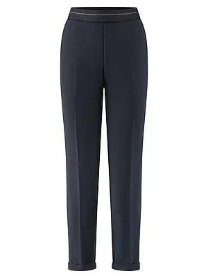 Knöchellange Hose Fadenmeister Berlin blau