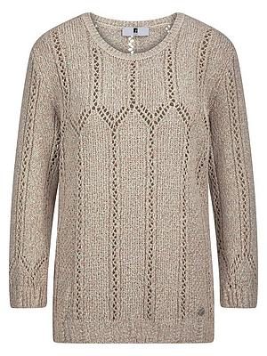 Rundhals-Pullover ­3/4-Arm Emilia Lay weiss