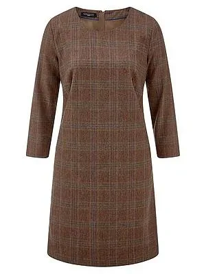 Kleid 3/4-Arm Fadenmeister Berlin braun