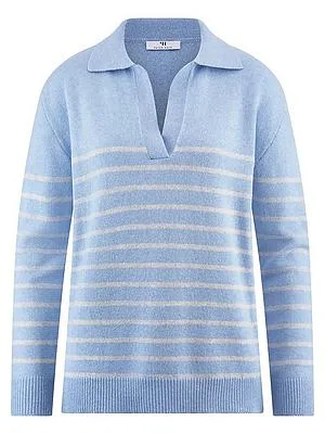 Polo-Pullover Peter Hahn blau