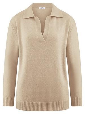 Polo-Pullover Peter Hahn beige