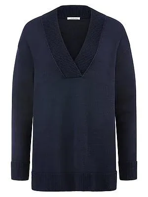 V-Pullover Peter Hahn blau