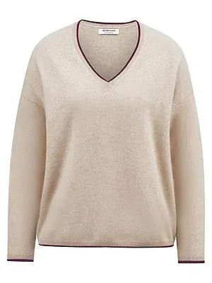V-Pullover aus 100% Kaschmir Peter Hahn beige