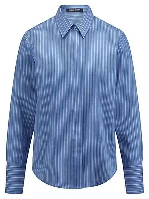 Bluse aus Seide Fadenmeister Berlin blau