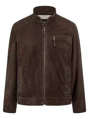 Ziegenvelours-Lederjacke Louis Sayn braun