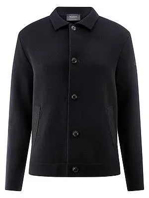 Strickjacke Hemdkragen MAERZ Muenchen blau