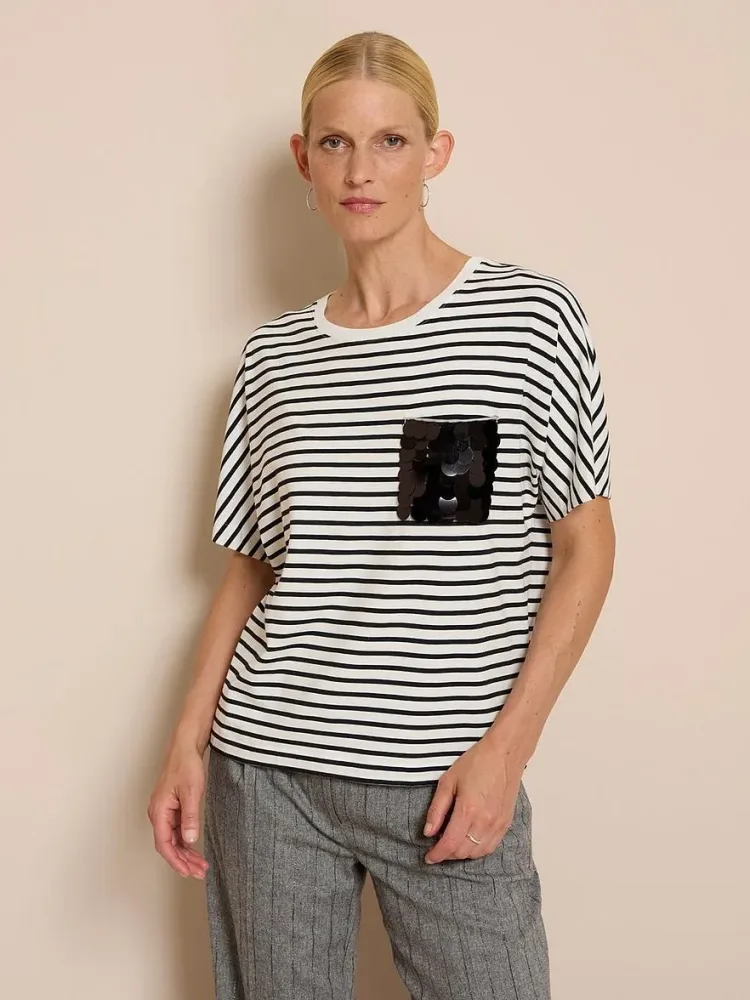 Rundhals-Shirt oui weiss