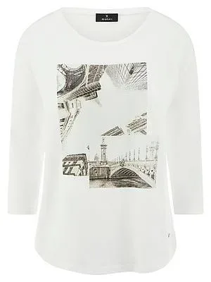 Rundhals-Shirt 3/4-Arm Monari weiss