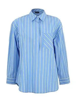 Long-Bluse Margittes blau