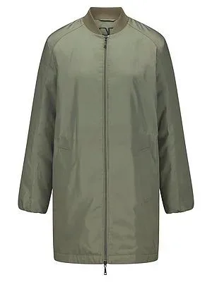 Long-Jacke Blousonkragen BASLER grün