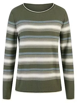 Rundhals-Pullover BASLER grün