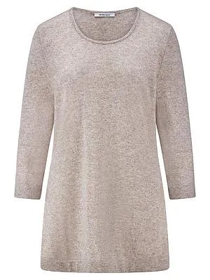 Long-Pullover Kaschmir Peter Hahn beige