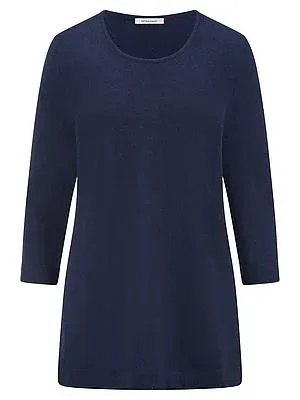 Long-Pullover Kaschmir Peter Hahn blau
