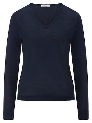 V-Pullover Kaschmir Peter Hahn blau