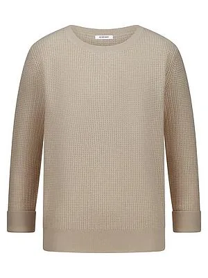 Rundhals-Pullover Kaschmir Peter Hahn beige