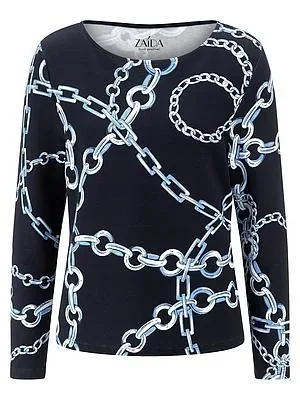 Shirt U-Boot-Ausschnitt Efixelle blau