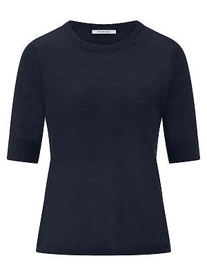 Rundhals-Pullover Kaschmir Peter Hahn blau