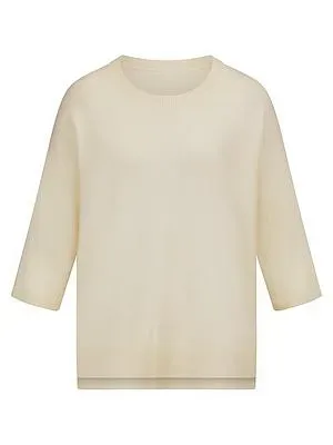 Rundhals-Pullover aus Kaschmir Peter Hahn weiss