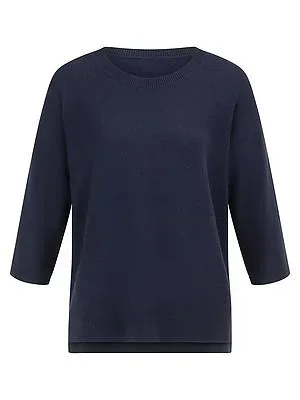 Rundhals-Pullover aus Kaschmir Peter Hahn blau