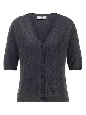 Strickjacke aus 100% Kaschmir Peter Hahn grau