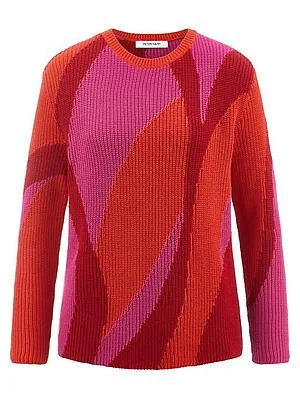 Rundhals-Pullover Peter Hahn rot